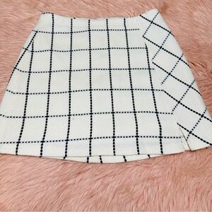 Cato Black and White Checkered Mini Skirt